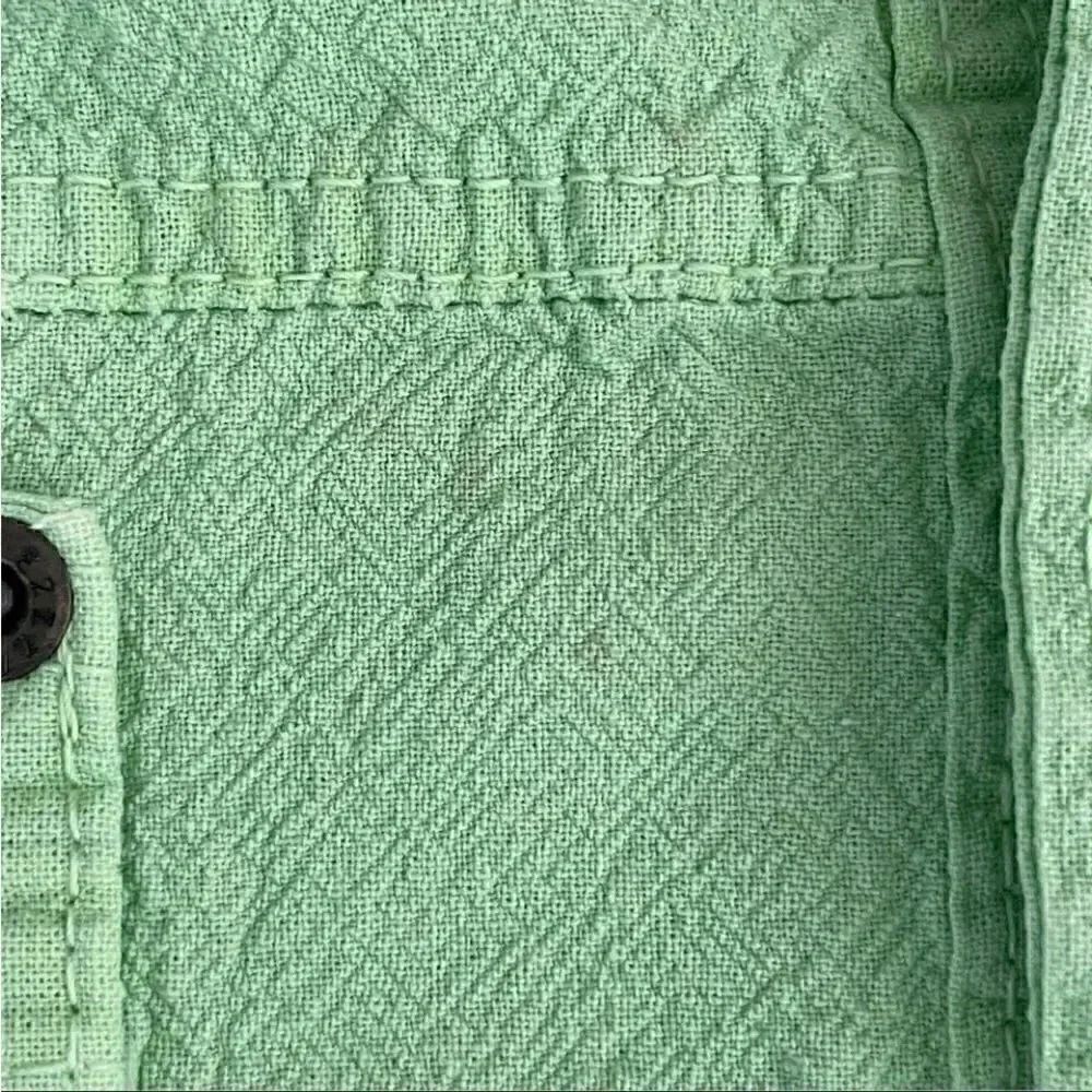 Honey Komb Vintage Kelly Lime Green Perma Shrunk Ezze Wear Cotton S/P - Picture 7 of 12